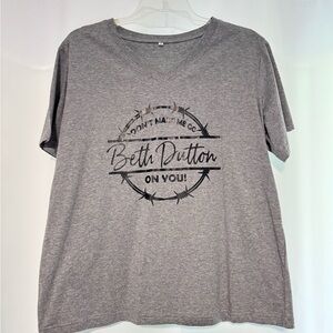 Beth Dutton Graphic Tee - Heather Gray